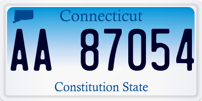 CT license plate AA87054