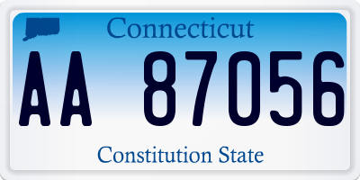 CT license plate AA87056