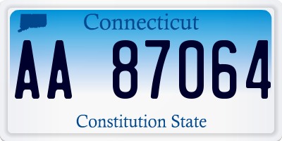 CT license plate AA87064