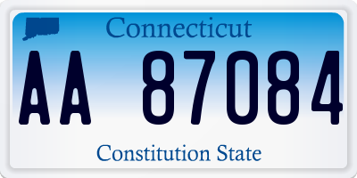 CT license plate AA87084