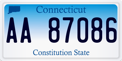 CT license plate AA87086