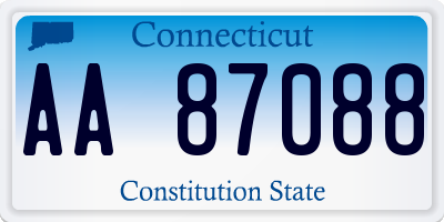 CT license plate AA87088