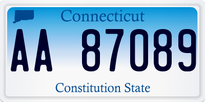 CT license plate AA87089