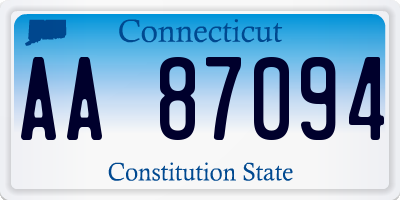 CT license plate AA87094