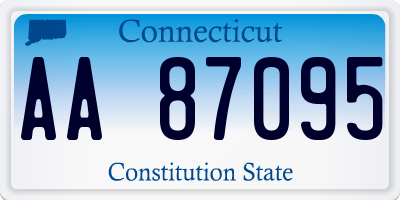 CT license plate AA87095