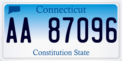 CT license plate AA87096