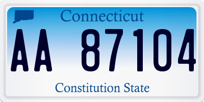 CT license plate AA87104