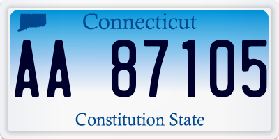 CT license plate AA87105