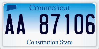 CT license plate AA87106