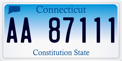 CT license plate AA87111