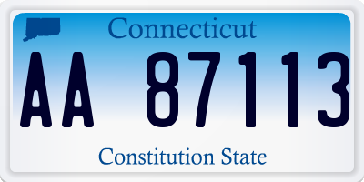 CT license plate AA87113