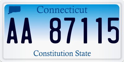 CT license plate AA87115