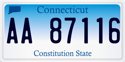 CT license plate AA87116