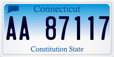 CT license plate AA87117