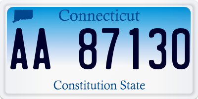 CT license plate AA87130