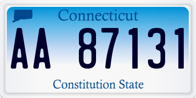 CT license plate AA87131