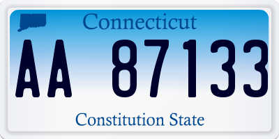CT license plate AA87133