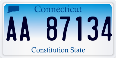 CT license plate AA87134