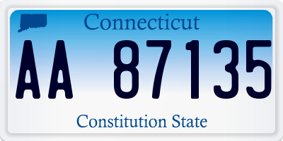 CT license plate AA87135