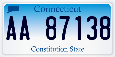CT license plate AA87138