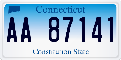 CT license plate AA87141