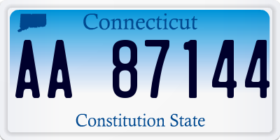 CT license plate AA87144