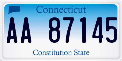 CT license plate AA87145