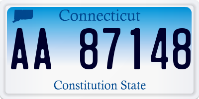 CT license plate AA87148