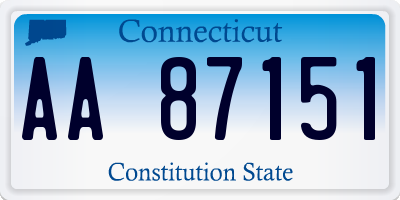 CT license plate AA87151