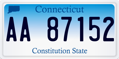 CT license plate AA87152