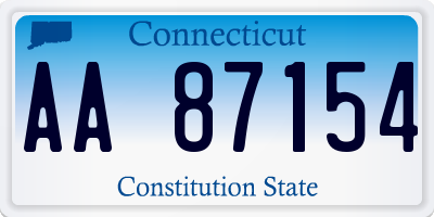 CT license plate AA87154