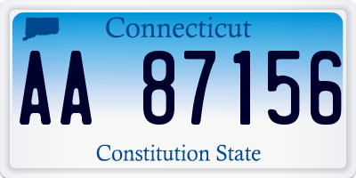 CT license plate AA87156