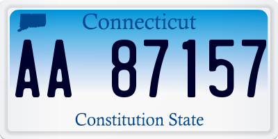 CT license plate AA87157