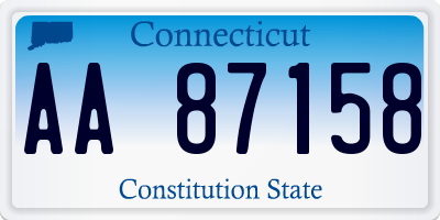 CT license plate AA87158