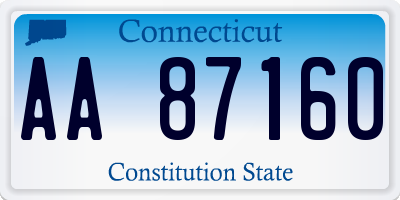 CT license plate AA87160