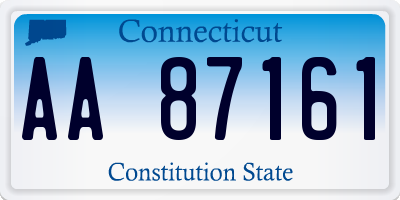 CT license plate AA87161