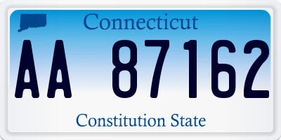 CT license plate AA87162