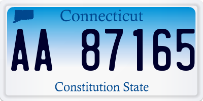CT license plate AA87165