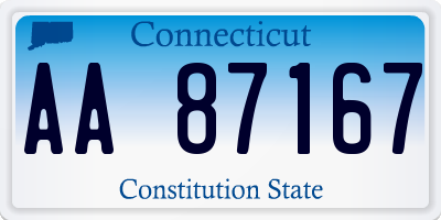 CT license plate AA87167