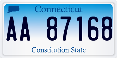 CT license plate AA87168