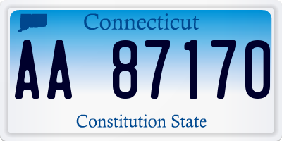 CT license plate AA87170