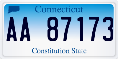 CT license plate AA87173