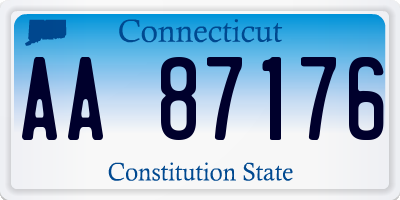 CT license plate AA87176