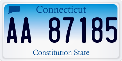 CT license plate AA87185