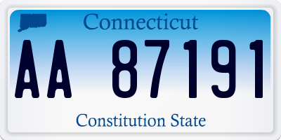 CT license plate AA87191