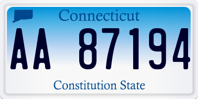 CT license plate AA87194