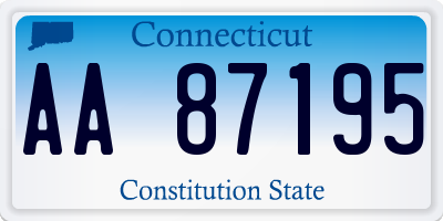 CT license plate AA87195