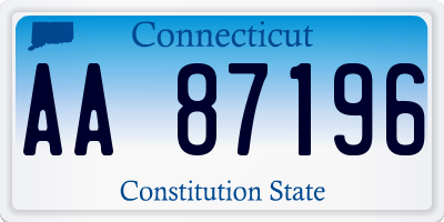 CT license plate AA87196