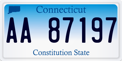 CT license plate AA87197