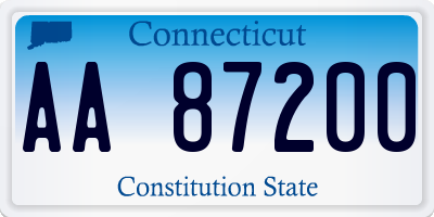 CT license plate AA87200